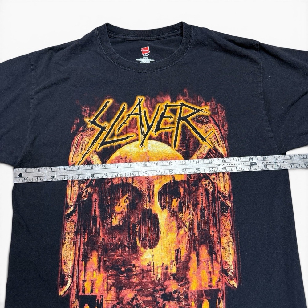 Slayer Final World Tour 2019 T Shirt L Black Skull Double Sided Metal Band Tee - Picture 6 of 11